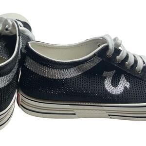 True Religion Stylish Black and Silver sparkle sneakers